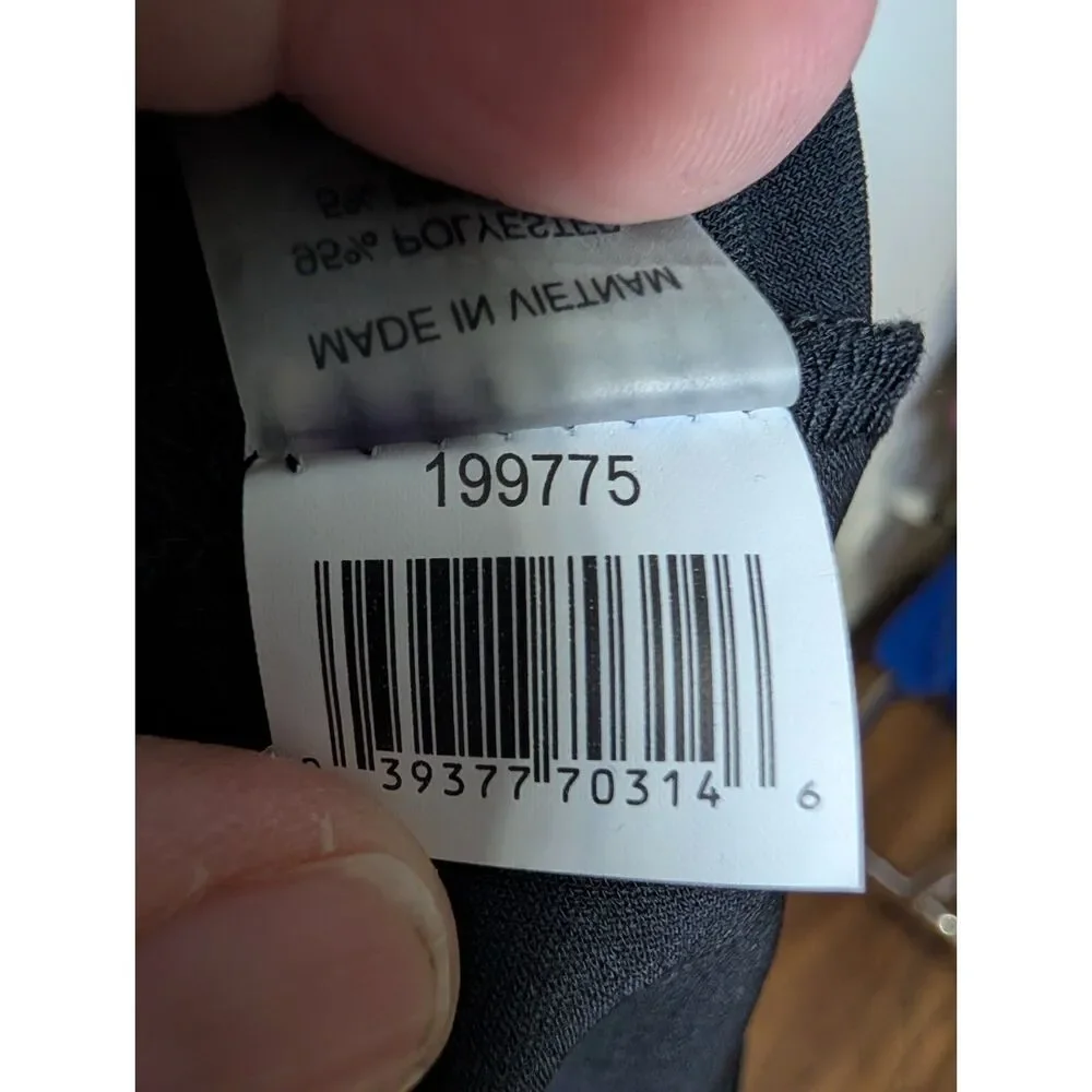 Chaus New York Faux Wrap Waist Dress XL Black 199775 Office Chic Professional - Picture 5 of 8